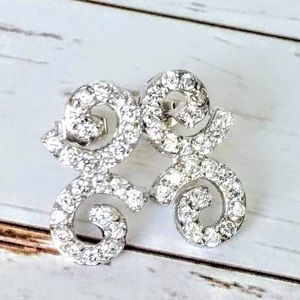Solid Sterling Evening Earrings